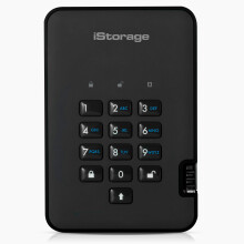 iStorage diskAshur2 HDD 1TB Black - Secure portable hard drive - Password protected - Dust & water resistant - Hardware Encryption