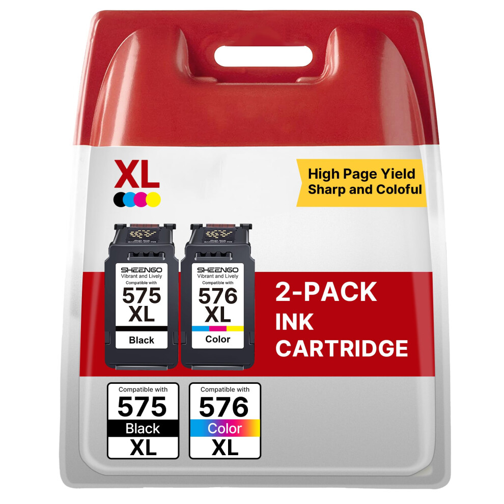 575Xl 576XL Colour Replacement For Canon 575 And 576 Ink Cartridges Pg-575Xl Cl-576Xl Ink Cartridges For Canon Pixma Ts3550i Ts3750i Ts3551i Ts Black 7661702578063