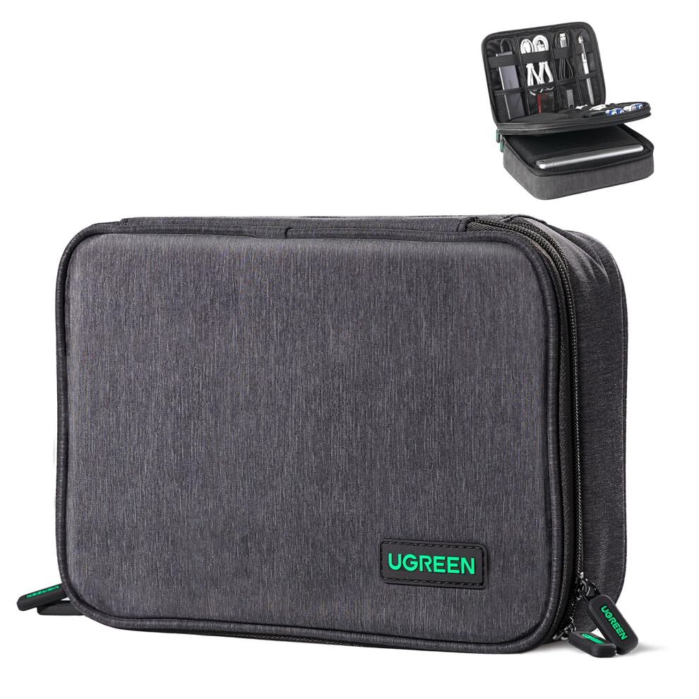Ugreen Travel Accessories, Portable Bag Electronics Organiser Large Capacity Tech Pouch For Small Gadget Usb Charging Cable Charger Adapter Power Ban 5735176687650