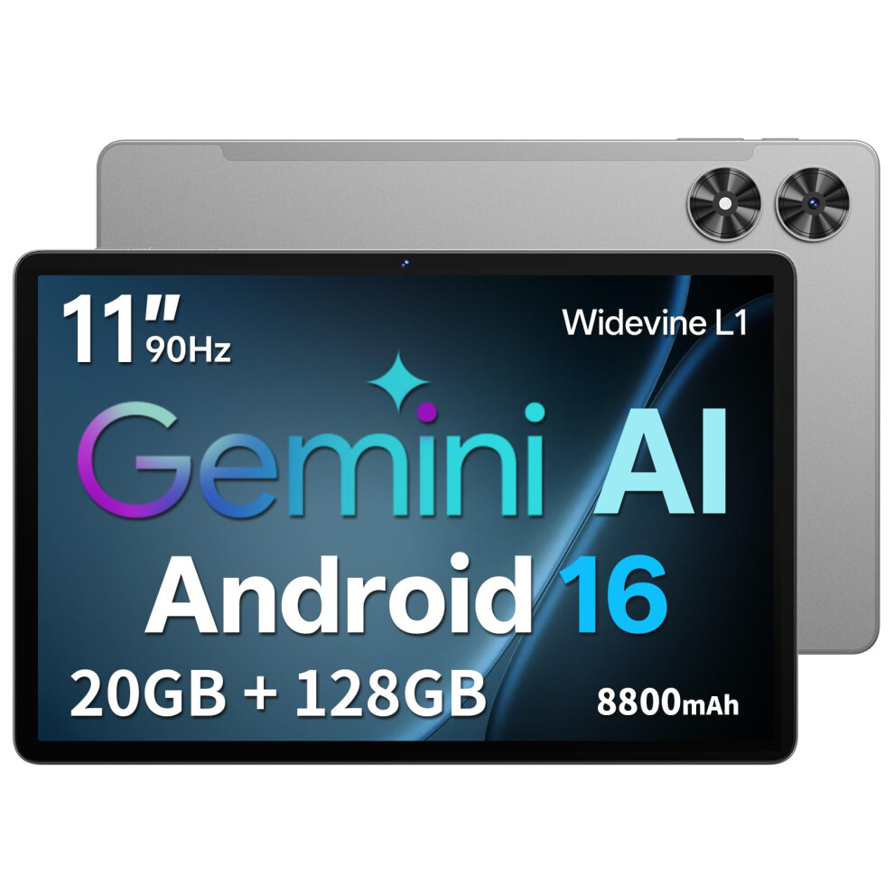 Svitoo Android 16 Tablet, 11 Inch Tablet With Gemini Ai, Android Tablet With 20Gb Ram 128Gb Rom, Unisoc T7250 Octa-Core, 90Hz Display, 8800Mah Batter 4276578153721