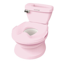 Ingenuity My Size Potty Pro, Infant Potty Training Toilet, Lifelike Flushing Sound, Splash Guard, Easy to Clean with Removable Bowl, Wipe Storage, 18