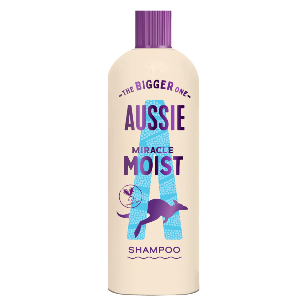 Aussie Miracle Moist Shampoo 600Ml. Moisture-Quenching Formula To Revive And Res