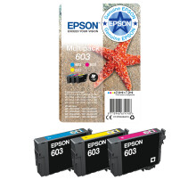 Epson 603 Starfish Genuine Multipack, 3-Colours Ink Cartridges