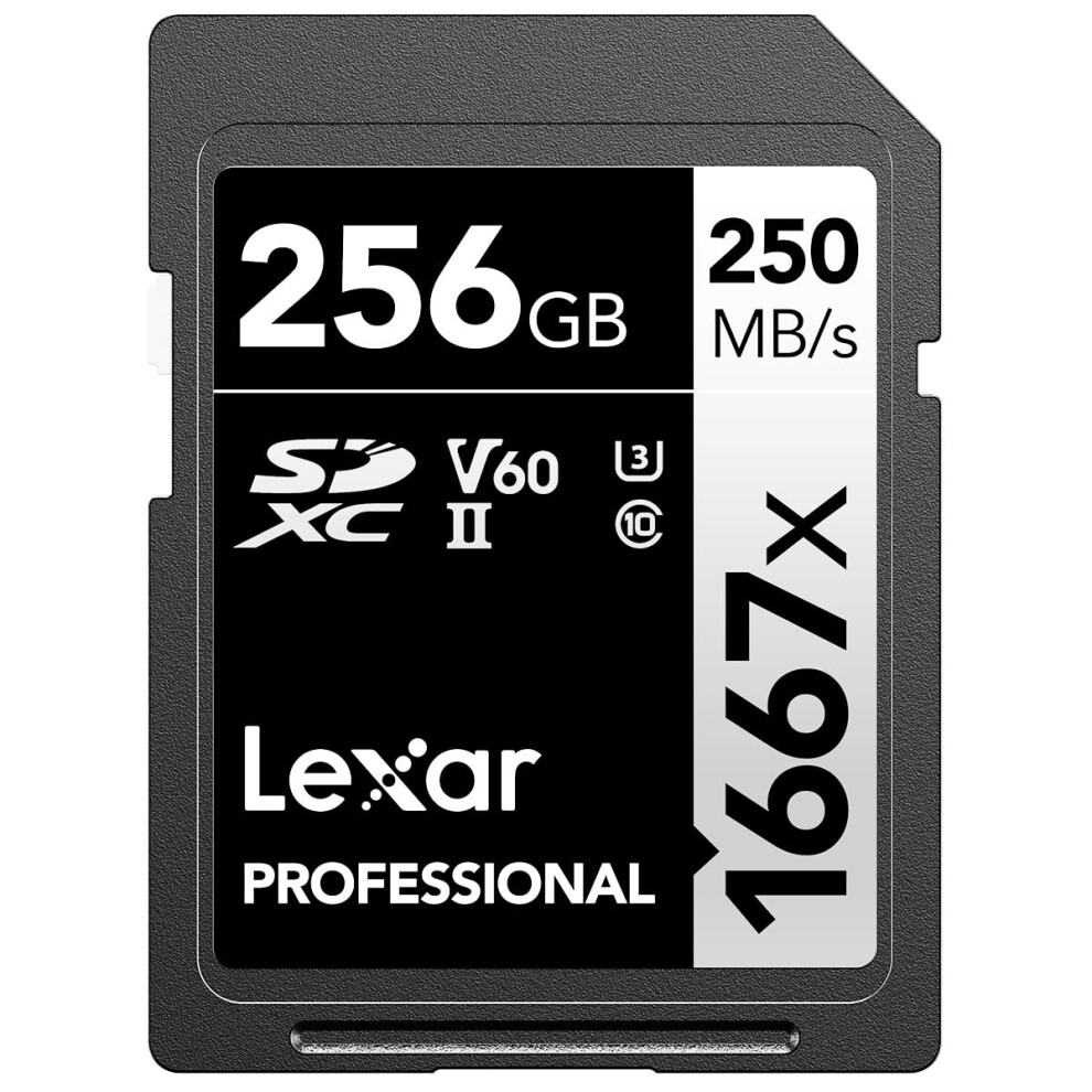 Lexar Professional 1667X 256Gb Sdxc Uhs-Ii Card, Up To 250Mb/S Read, For Professional Photographer, Videographer, Enthusiast (Lsd256cbna1667)