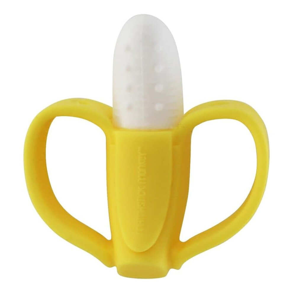 Banana Teether – Silicone Baby Teether For First Teeth, Easy-To-Grip Handles, Bpa-Free, Supports Self-Soothing & Early Oral Develo Matchstick Monkey