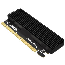 SABRENT M.2 SSD NVMe to PCIe Adapter with Aluminum Heatsink and Thermal Pad, for SSDs up to 16TB, M.2 NVMe to PCI-E converter 3.0 X4 X8 X16 Card (EC-