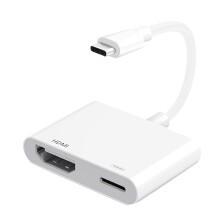 USB C to HDMI Adapter, Type C to 4K HDMI Adapter with 100W PD Fast Charge, USB C Digital AV Adapter Sync Screen Connector for iPhone 17/15/16 Series,