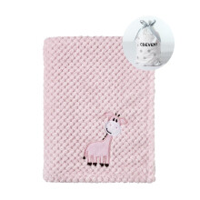 CREVENT 75cmX100cm Cute Cozy Fluffy Warm Baby Blanket for Girls Infants Toddlers' Bedding Crib Cot Stroller, Baby Shower Birthday Newborn's Gift Pink