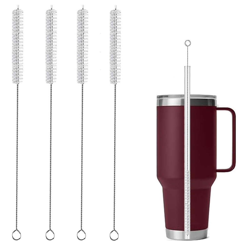 Cldyaust Straw Cleaner Brush For Stanley Cup, Straw Cleaning Brush By 304 Stainless Steel And Nylon Bristles, Straw Brush For Baby Bottles, Glass/Sil Cidyaust