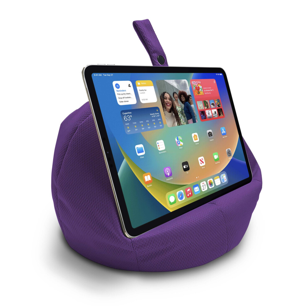 Newmans - Beanbag For Tablet/Ipad/Laptops - Holds Securely At Any Angle On Any Surface - Handy Side Pockets (Purple) Purple 5727167951093