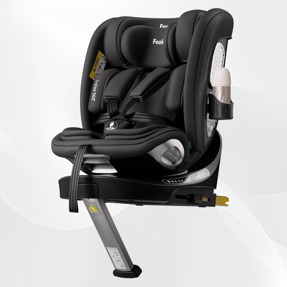 Feakaou 360 Car Seat With Isofix - For Newborn To 12 Years Children, I-Size (Ece R129/E4) Rotating Swivel Baby Car Seat,Group 0+1/2/3 (40-150Cm),Rear 5006036233134