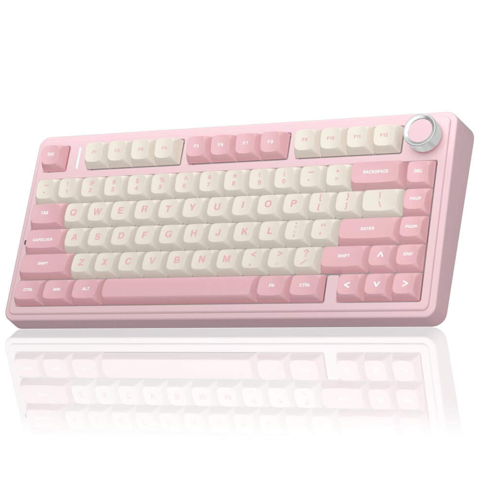 Aula F75 75% Wireless Mechanical Keyboard,2.4Ghz/Type-C/Bt5.0 Gaming Keyboards,Advanced Structure,Rgb Backlight,Creamy Sound,Hot Swappable Custom Key 7849365340061