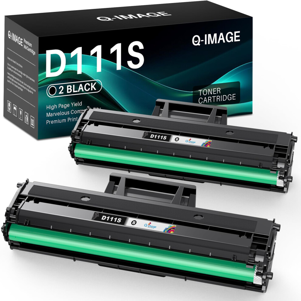 Q-Image D111l Toner Cartridges Compatible For Samsung Mlt-D111l D111s/Els For Xpress M2026w M2026 M2070w M2070 Sl-M2026 Sl-M2070 Sl-M2026w Sl-M2070w 7329963655038