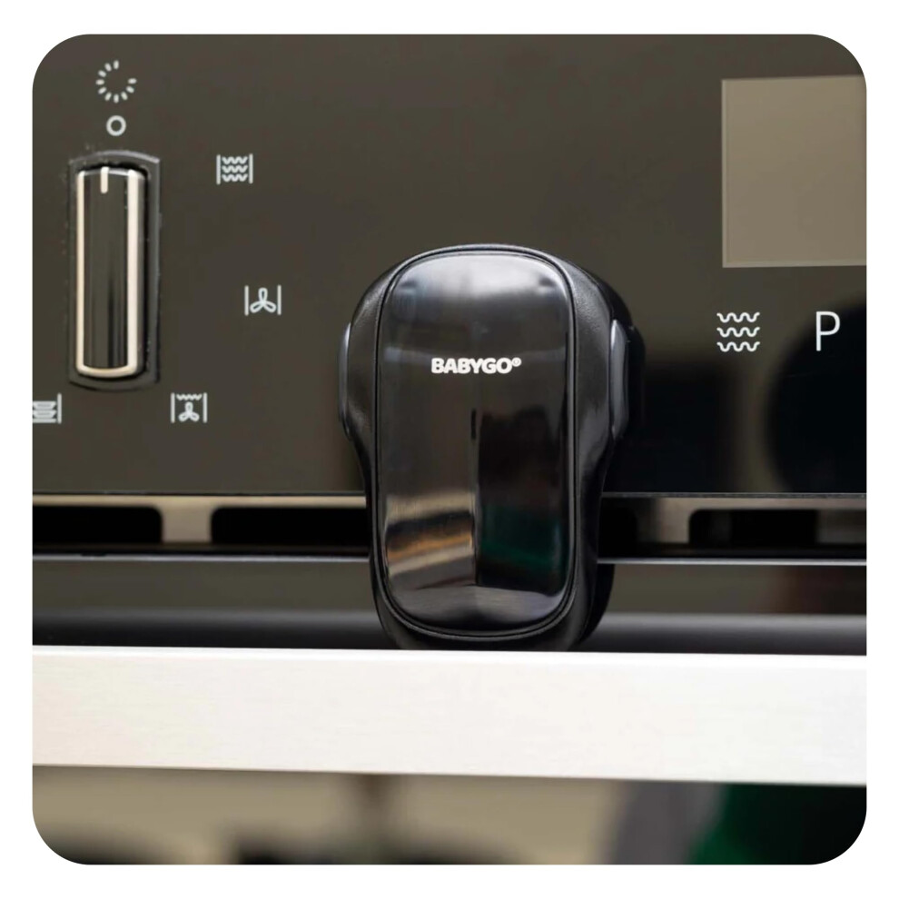 Babygo Kitchen Oven Locks In Premium Safety Heat Resistant Material | Baby And Child Proofing For Little Fingers | Easy Fit, 3M Adhesive 5004410245414