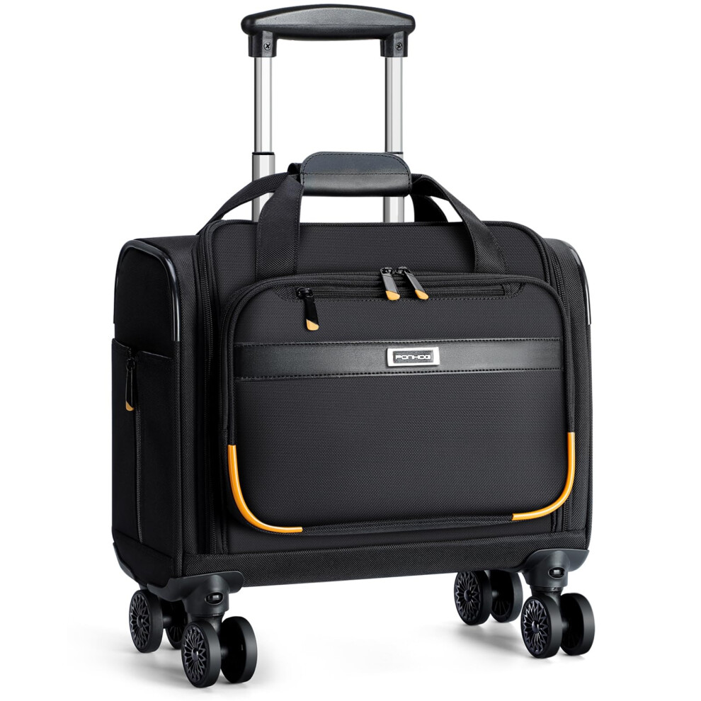 Ponhog Rolling Laptop Bag With 4 Detachable Spinner Wheels - Rolling Briefcase 15.6 Inch 1680D Nylon Water Resistant Trolley Bag On Wheels,Wheeled 5051227851505