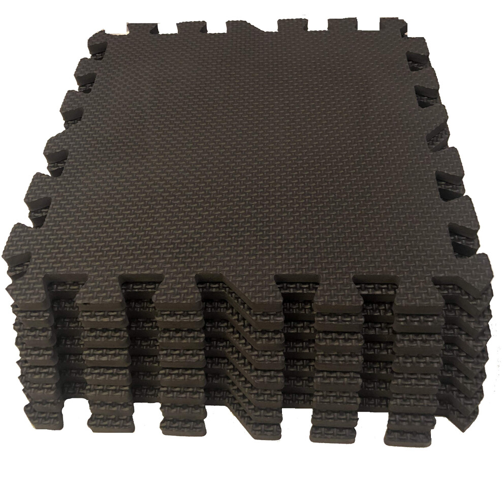 30.5 X 30.5 X 1Cm Interlocking Foam Mat Set (8 Piece ) Black Grendle