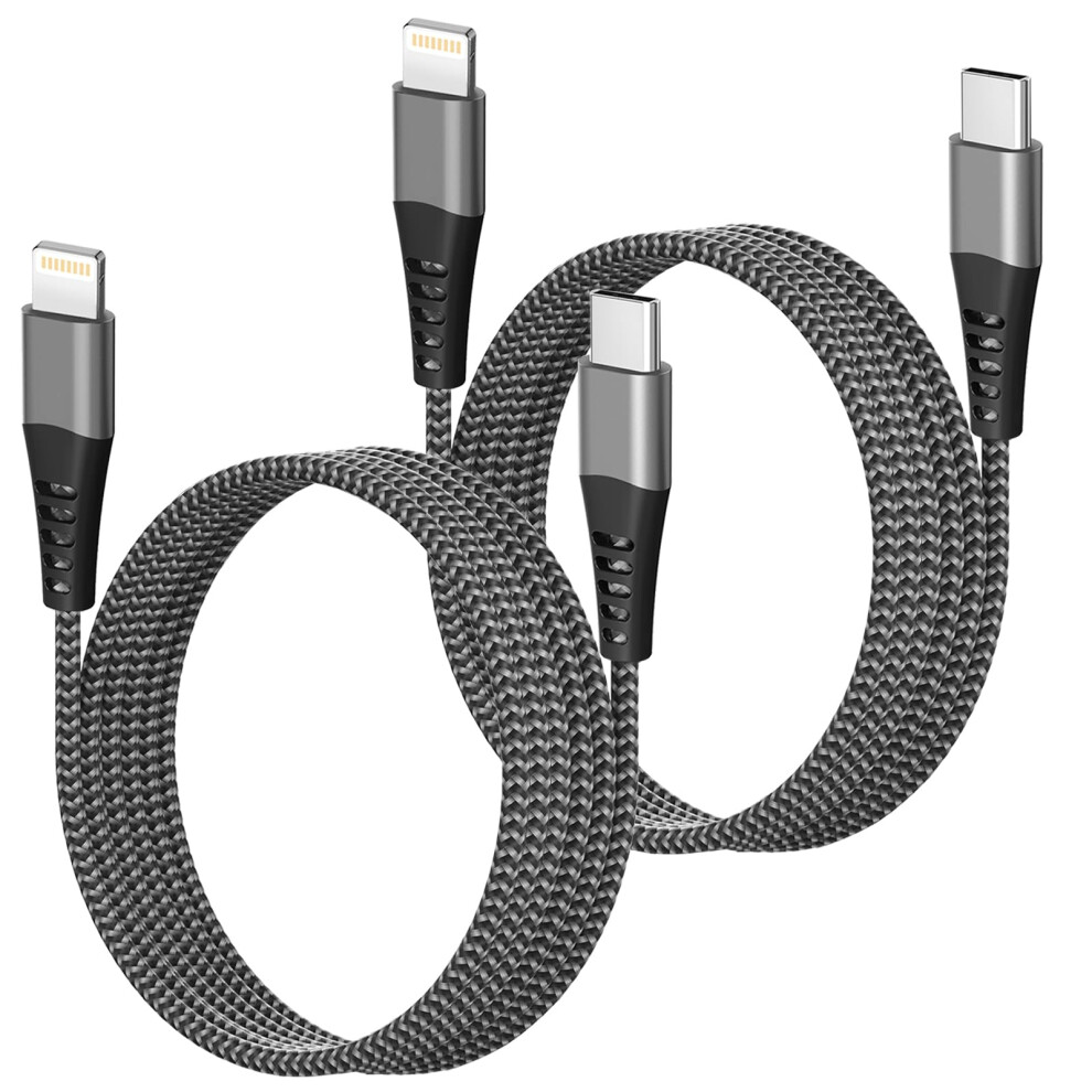 Usb C To Lightning Cable 2M 2Pack,[. Mfi Certified] Iphone Charger Cable Usb C To Lightning Fast Charging Nylon Braid Lightning Charger Lead Wire 7606196211485
