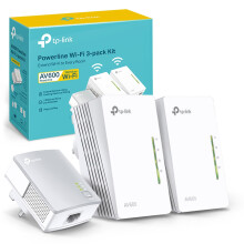 TP-Link TL-WPA4220 TKIT 2-Port Powerline Adapter Starter Kit, WiFi Extender Booster Trasfer Speeds up to 600Mbps, 2x Ethernet Ports, One-Touch Wi-Fi