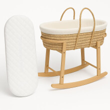 BUY ALL HERE Infant Foam Moses Basket Mattress, Thick and Super Soft, Oval Shape