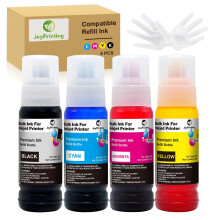 JoyPrinting Ink Compatible with Ink Bottle Multipack for ET-1810 ET-2710 ET‑2711 ET-2712 ET-2714 ET-2715 ET-2720 ET-2726 ET-2810 ET-2811 ET-4700 ET-