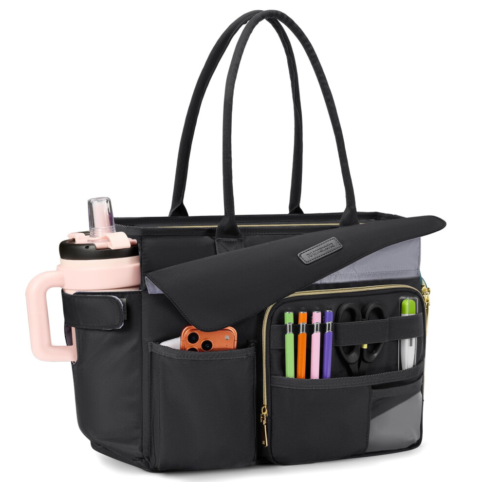 Rainsmore Teacher Tote Bag For Women With Lunch Compartment Large 17.3 Inch Laptop Bag Large Nurse Bag With Insulated Section Water-Resistant Work Ha 9000852672920
