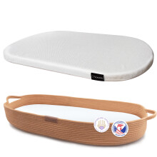 Yunioo Baby Changing Basket with Soft, Portable Changing Mat for Dresser & Changing Table, Baby Essentials for Newborn