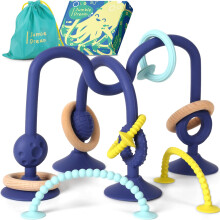 Jumble Jangle Baby Teething Toys – BPA-Free, Multi Purpose High Chair Toys & Sensory Toys for Kids with Autism: Suction Teething Relief with Sensory