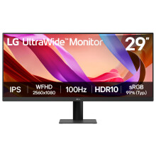 LG UltraWide Monitor 29U511A - UWFHD 1080p IPS 29 inch, 100Hz, 5ms GtG, HDR10, Office and Desktop display, Reader Mode & Flicker Safe, Smart Energy S