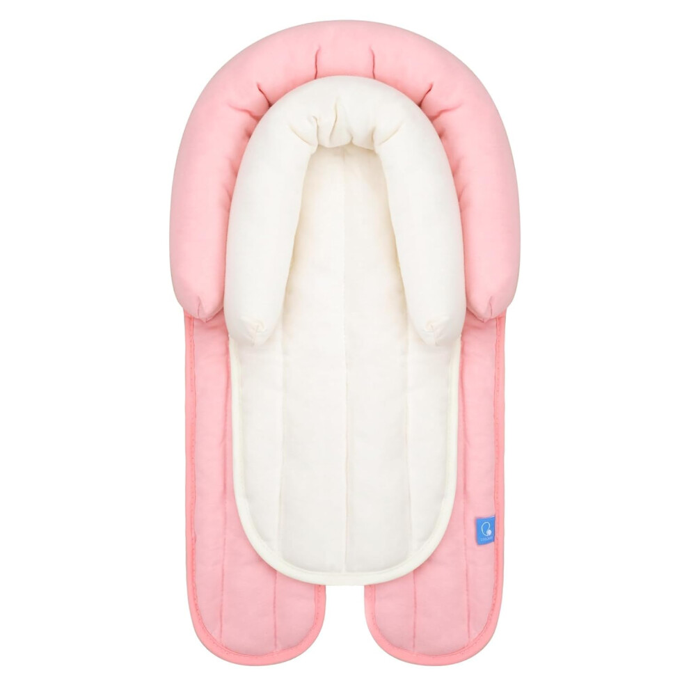 Upgraded 2-In-1 Head & Body Supports For Newborn Infant - Extra Soft Breathable Car Seat Insert Cushion Pad, Perfect For Carseat, Buggy, Swi Infanzia