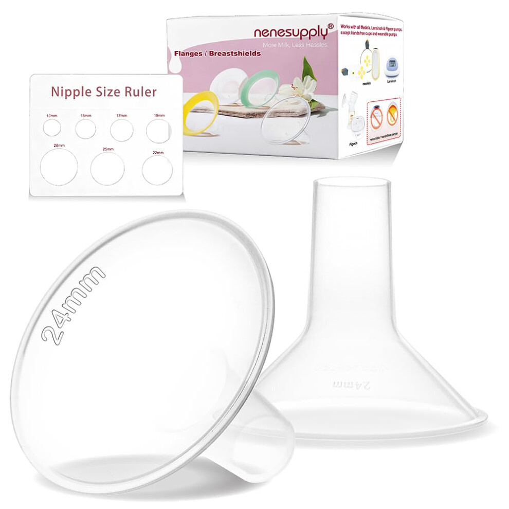 24Mm Classic Flanges Compatible With Medela Breast Pump Parts Flange Accessories. Work With Pump In Style Parts Symphony Parts Swing Maxi Nenesupply