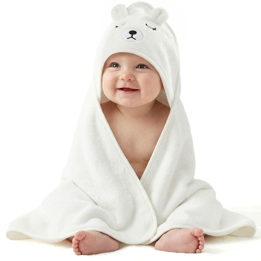 Baby Towel With Hood, Premium Ultra Soft Baby Towels Newborn, Cute & Unique Animal Baby Bath Towel, Highly Absorbent Infants & Toddlers Baby Hooded T Trongle