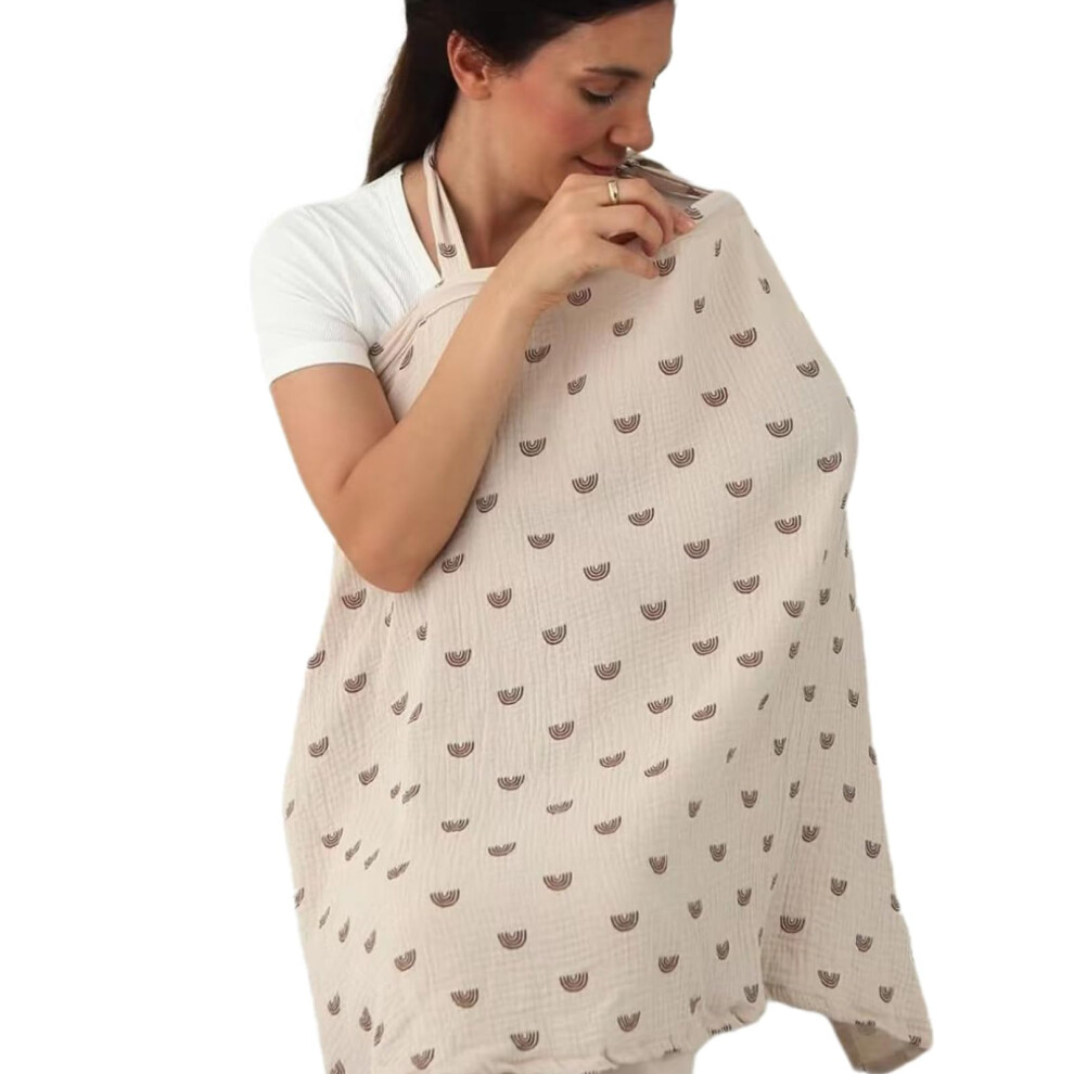 Breastfeeding Cover, Muslin Soft Cotton Nursing Cover, Breast Feeding Coverall With Adjustable Strap, Nursing Cover Breastfeeding Lightweigh Aisawate