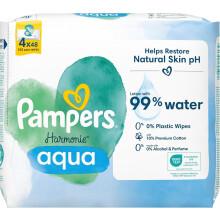 Pampers Harmonie Aqua Baby Wipes x 192 (4x48)