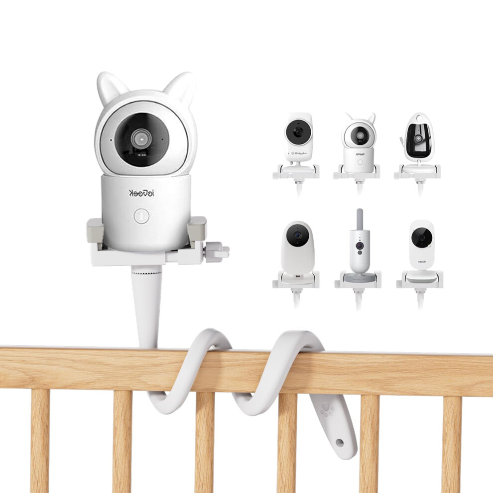 Flexible Baby Camera Mount Bracket For Ghb/Hellobaby Monitor,Babyphone Accessories Stand For Vtech/Momcozy/Boifun/Babystar/Iegeek/Blemil/Jeeber/Phili Tyeyober