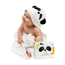 JM Premium Soft Hypoallergenic Baby Hooded Towel - 100% Organic Bamboo Baby Towels Newborn, Baby Bath Set - 35x35 inches, Cute Designs, Newborns to K