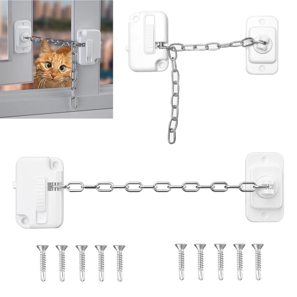 Geebymol Window Locks, 2Pcs Window Restrictor Child Safety Locks For Upvc, Windo