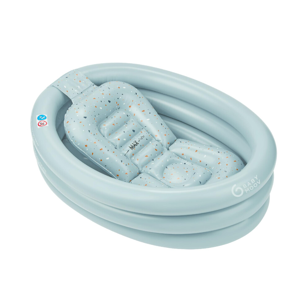 Babymoov Aquadots Inflatable Toddler Travel Bath With Bath Support And Paddling Pool