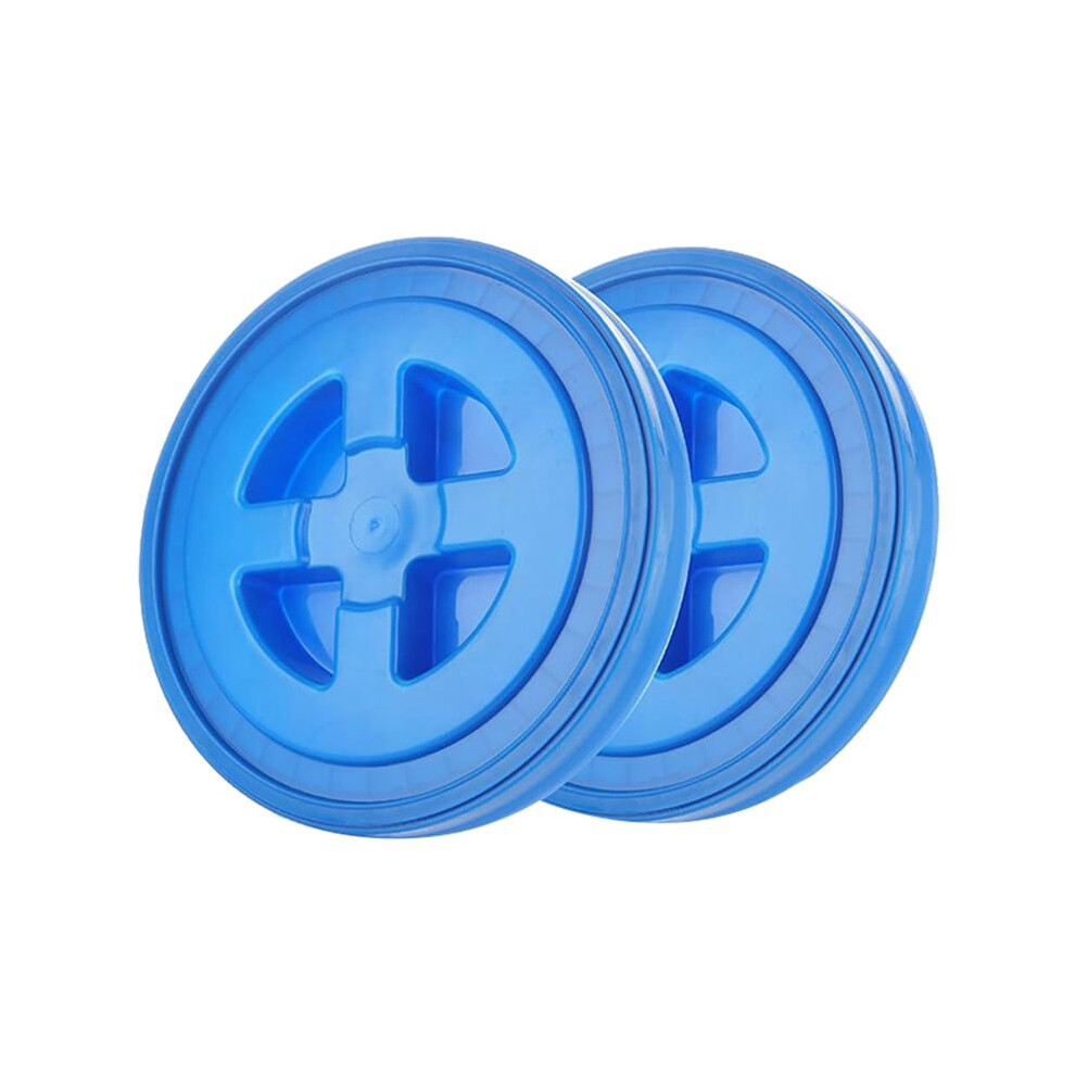 2 Pieces 5 Gallon Leak-Proof Bucket Lid Plastic Storage Buckets Screw Seal Lids Screw Pail Lid Pet Food Storage 4712138772655