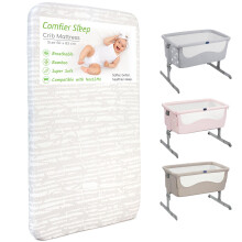 Next To Me Bedside Crib Mattress 50x83 cm With Super Soft Bamboo Cover Perfectly Fits All Standard Bedside Cribs