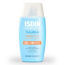 ISDIN Fotoprotector Fusion Fluid Mineral Baby SPF50 (50ml) | 100% mineral sunscreen specially formulated for children and babies' fragile skin
