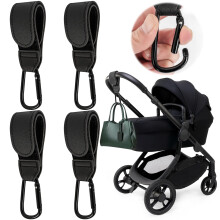 4 Pcs Leather Buggy Clips,Pram Hook Clip,Pram Rocker Clip for
