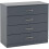 Seconique Seconique Dakota 4 Drawer Chest in Dark Grey 1