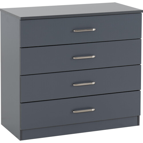 Seconique Seconique Dakota 4 Drawer Chest in Dark Grey