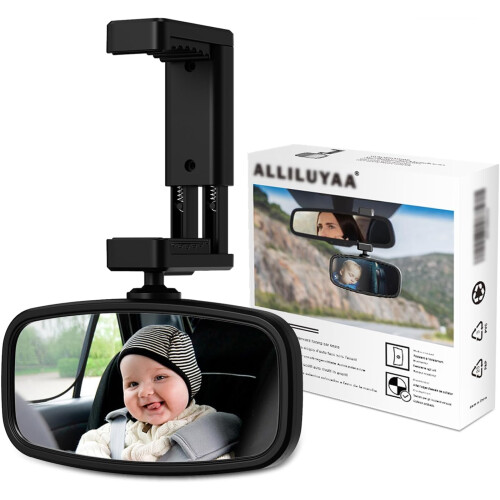 Car Mirror Baby Rear View, 360 Rotatable Rear View Mirror,
