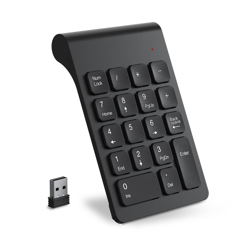 Cimetech Wireless Numeric Keypad, 2.4G Portable Ergonomic Mini Numpad With Usb Receiver 18Keys Office Calculating Number Pads For Laptop, Notebook, D 7786684979490