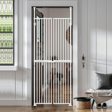 180cm Extra Tall Pet Gate Fits doors from 194-240cm Tall Extendable Adjustable Cat Door with Doors Locks Dog Gate indoor no Drilling, Pressure Mounte