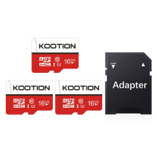 KOOTION 3-Pack 16GB Micro SD Card Class 10 Micro-SDXC Memory Card UHS-I, High Speed Flash TF Card for Security Camera/Smartphone/Drone/Dash Cam/Table
