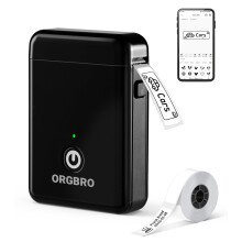 ORGBRO X1 Label Maker Machine with Tape Thermal Portable Bluetooth Label Printer for Smartphones Mini Handheld Sticker Maker with Multiple Templates