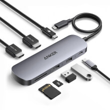 Anker Nano 8-in-1 USB C Docking Station, Dual Monitor Laptop Dock with 4K@60 Hz HDMI, 10 Gbps 1 USB-C, 2 USB-A 3.0, 85W PD, SD/TF, for Dell, Lenovo,