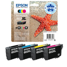Epson 603XL Starfish High Yield Genuine Multipack, 4-Colours Ink Cartridges
